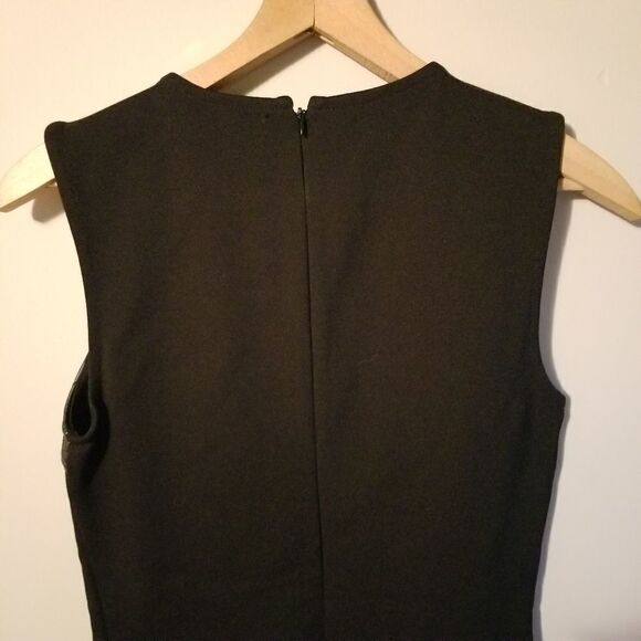 supertrash | LBD with Quilted Faux Leather Trim Mini Sheath Dress - Picture 5 of 7